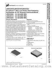LMX2331U datasheet pdf National Semiconductor