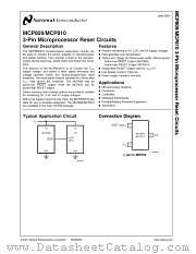 MCP809 datasheet pdf National Semiconductor