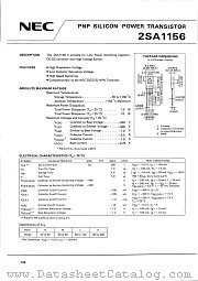 2SA1156 datasheet pdf NEC
