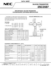2SC3587 datasheet pdf NEC