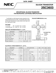 2SC3603 datasheet pdf NEC