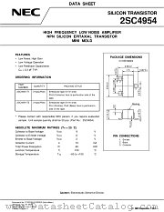 2SC4954-T2 datasheet pdf NEC