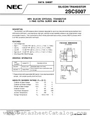 2SC5007-T1 datasheet pdf NEC