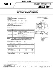 2SC5194 datasheet pdf NEC