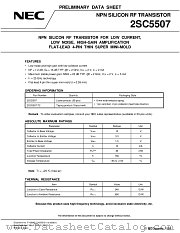 2SC5507 datasheet pdf NEC