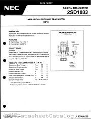 2SD1033 datasheet pdf NEC