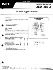 2SD1286 datasheet pdf NEC