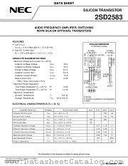 2SD2583 datasheet pdf NEC