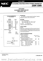 2SK1285 datasheet pdf NEC