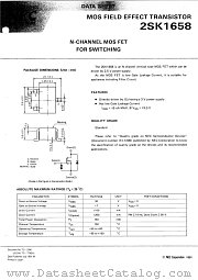 2SK1658 datasheet pdf NEC
