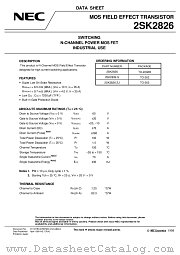 2SK2826-S datasheet pdf NEC