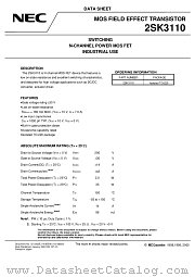 2SK3110 datasheet pdf NEC
