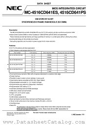 MC-4516CD641ES-A10 datasheet pdf NEC
