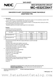 MC-4532CD647PF-A75 datasheet pdf NEC
