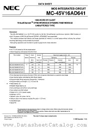 MC-45V16AD641 datasheet pdf NEC