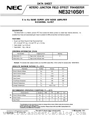 NE3210S01 datasheet pdf NEC