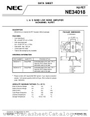 NE34018-T1 datasheet pdf NEC