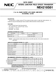 NE4210S01 datasheet pdf NEC