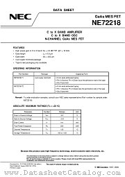 NE72218-T2 datasheet pdf NEC