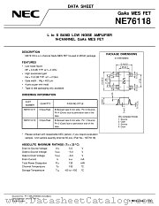NE76118-T1 datasheet pdf NEC