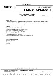 PS2801 datasheet pdf NEC