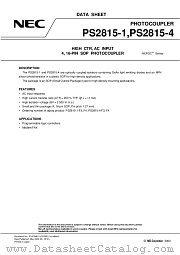 PS2815-1-F4 datasheet pdf NEC