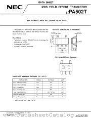 UPA502T datasheet pdf NEC