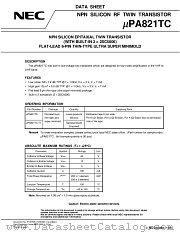 UPA821TC datasheet pdf NEC