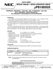 UPB1005GS-E1 datasheet pdf NEC