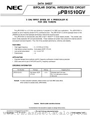 UPB1510GV-E1 datasheet pdf NEC