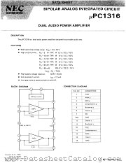 UPC1316 datasheet pdf NEC
