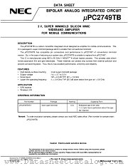 UPC2749TB datasheet pdf NEC