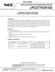 UPC2775GS-E1 datasheet pdf NEC