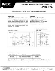 UPC4074C datasheet pdf NEC