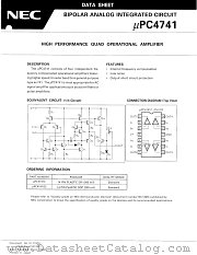 UPC4741 datasheet pdf NEC