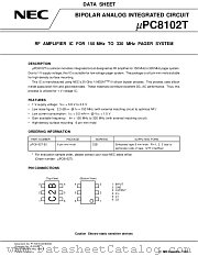 UPC8102T-E3 datasheet pdf NEC