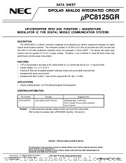 UPC8125GR-E1 datasheet pdf NEC