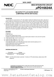 UPD16634A datasheet pdf NEC