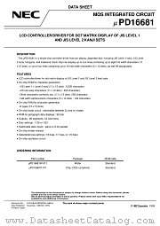 UPD16681W-011 datasheet pdf NEC