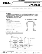 UPD16804GS datasheet pdf NEC