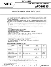 UPD16835 datasheet pdf NEC