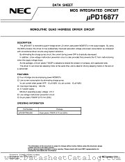 UPD16877 datasheet pdf NEC