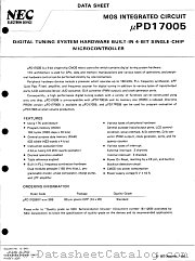 UPD17005 datasheet pdf NEC