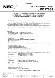 UPD17068 datasheet pdf NEC