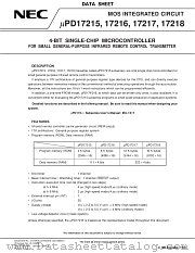 UPD17217GT datasheet pdf NEC