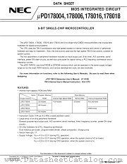 UPD178016GC datasheet pdf NEC