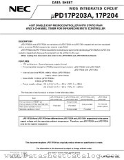 UPD17P203A datasheet pdf NEC