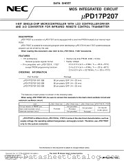 UPD17P207GF-002 datasheet pdf NEC