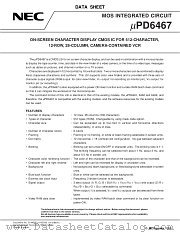 UPD6467GR datasheet pdf NEC