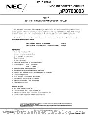 UPD703003 datasheet pdf NEC